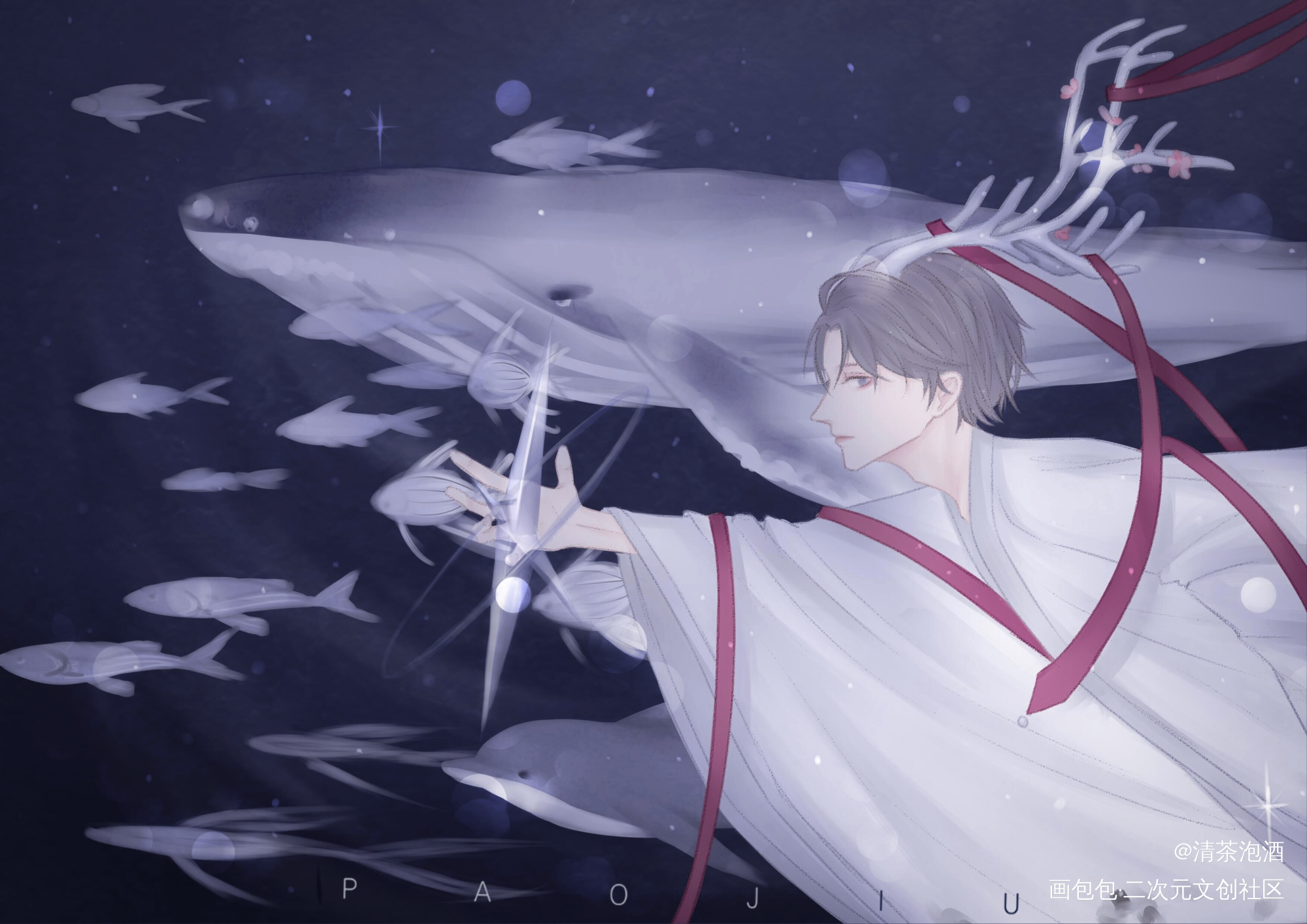 鹿小羿∠( ᐛ 」∠)＿_附加遗产188男团洛羿同人绘画作品