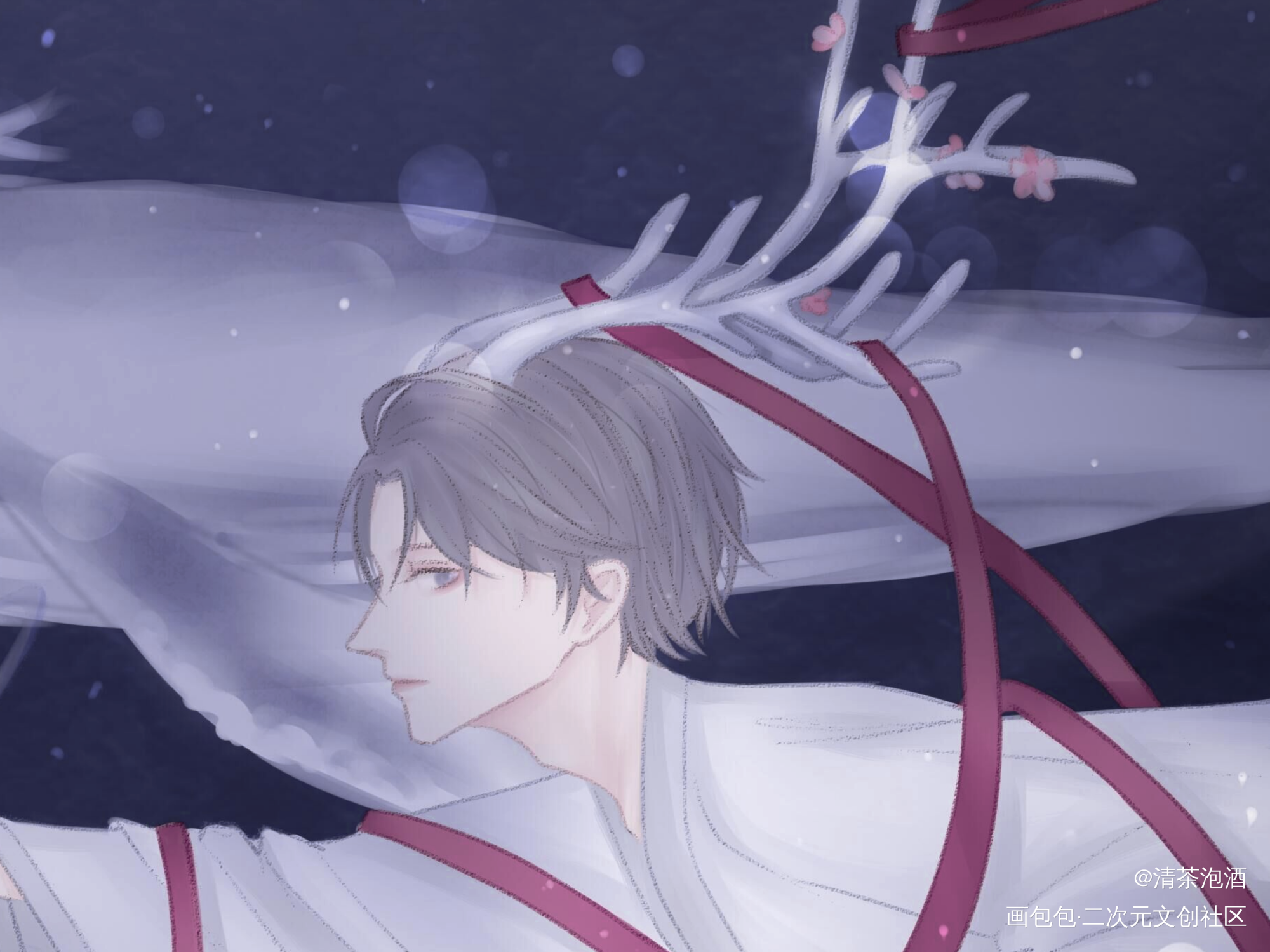 鹿小羿∠( ᐛ 」∠)＿_附加遗产188男团洛羿同人绘画作品