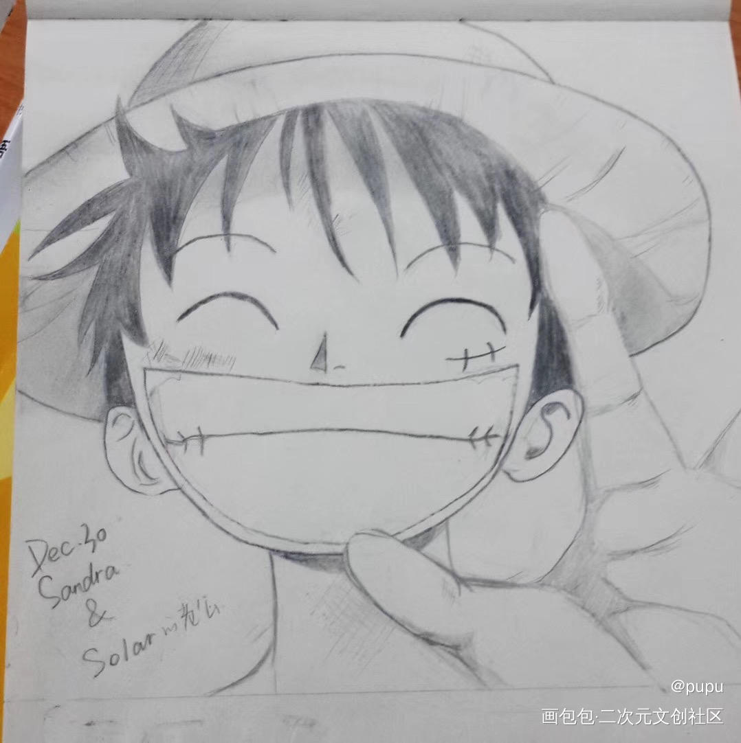 高中时期的闲暇画_海贼王路飞随手画画随手绘画作品