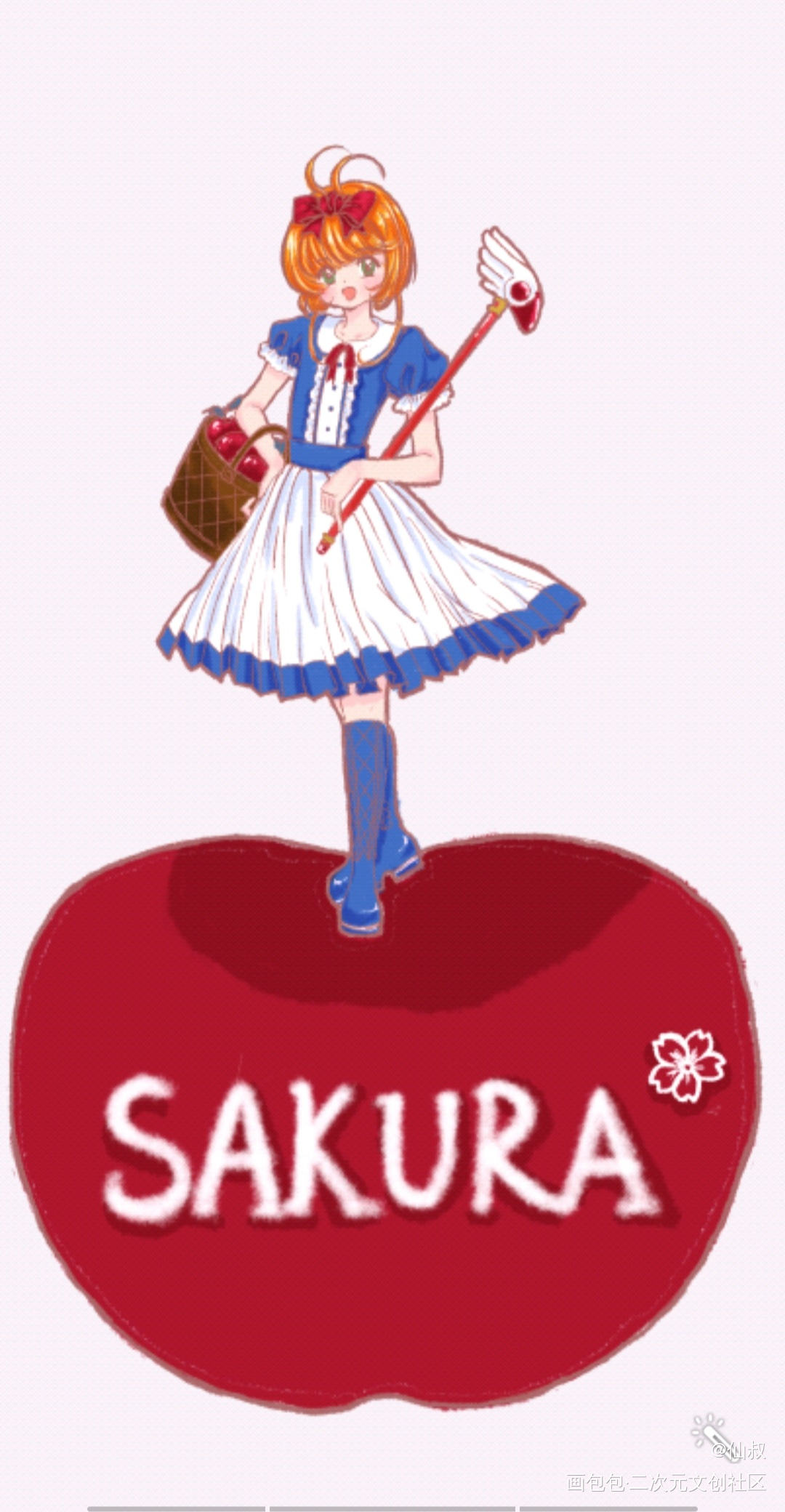 _魔卡少女樱sakura小樱木之本樱立绘平涂日系插画同人绘画作品