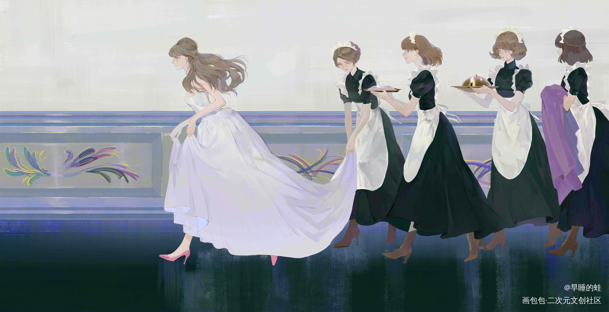 带我离开这甜美、诡异的世界。_插画原创oc绘画作品