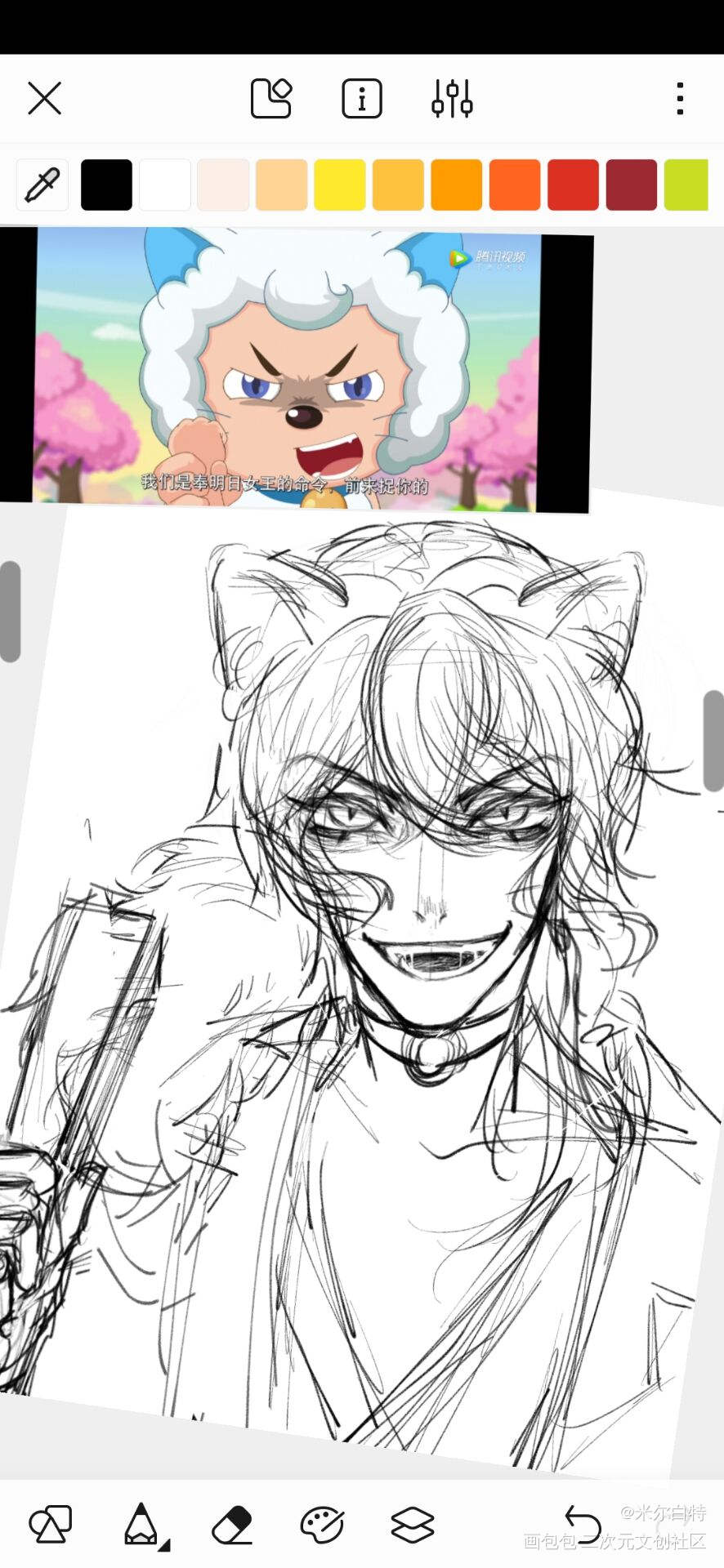 喜猫猫_喜羊羊与灰太狼绘画作品