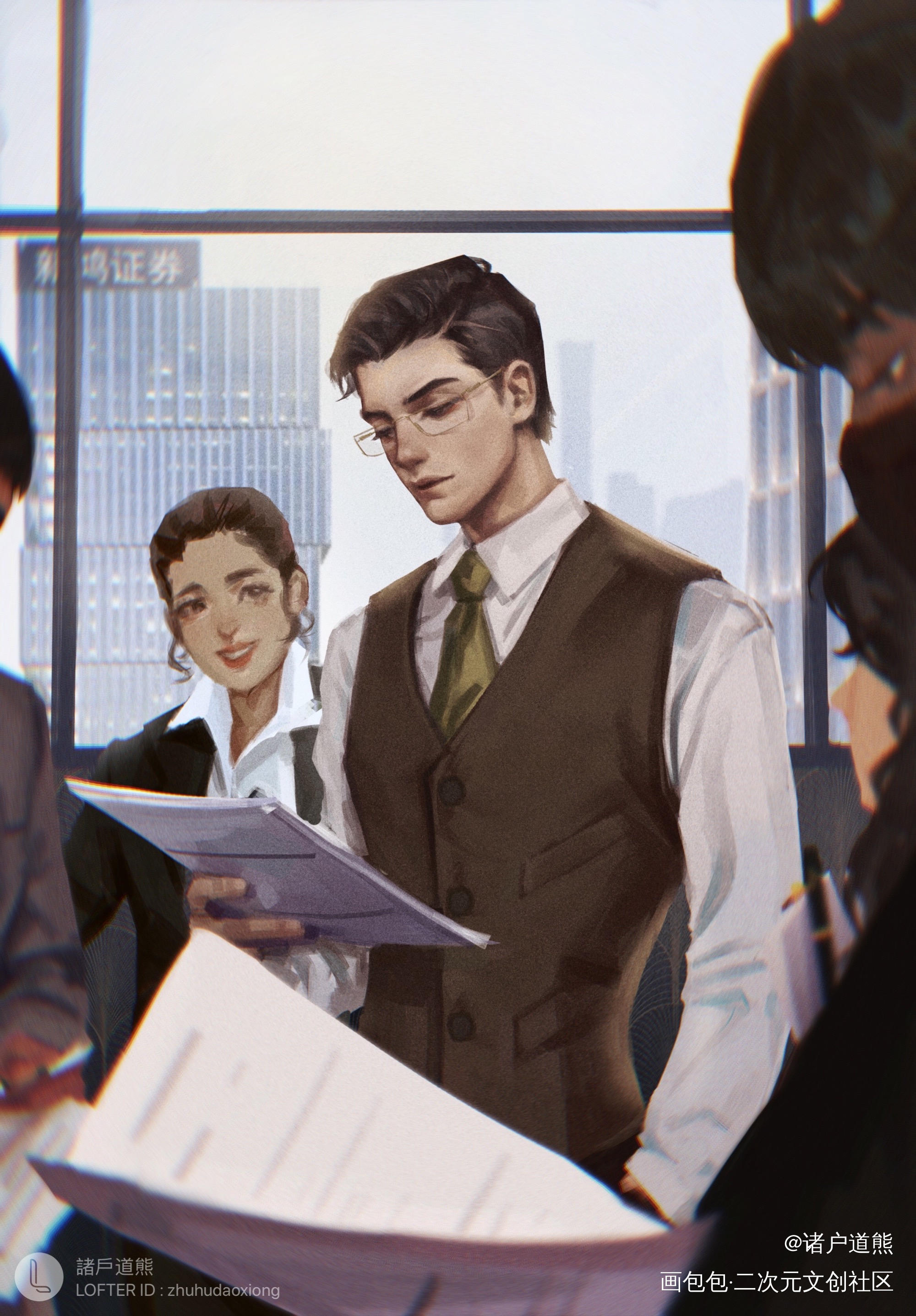 顾总_188男团顾青裴厚涂插画同人绘画作品