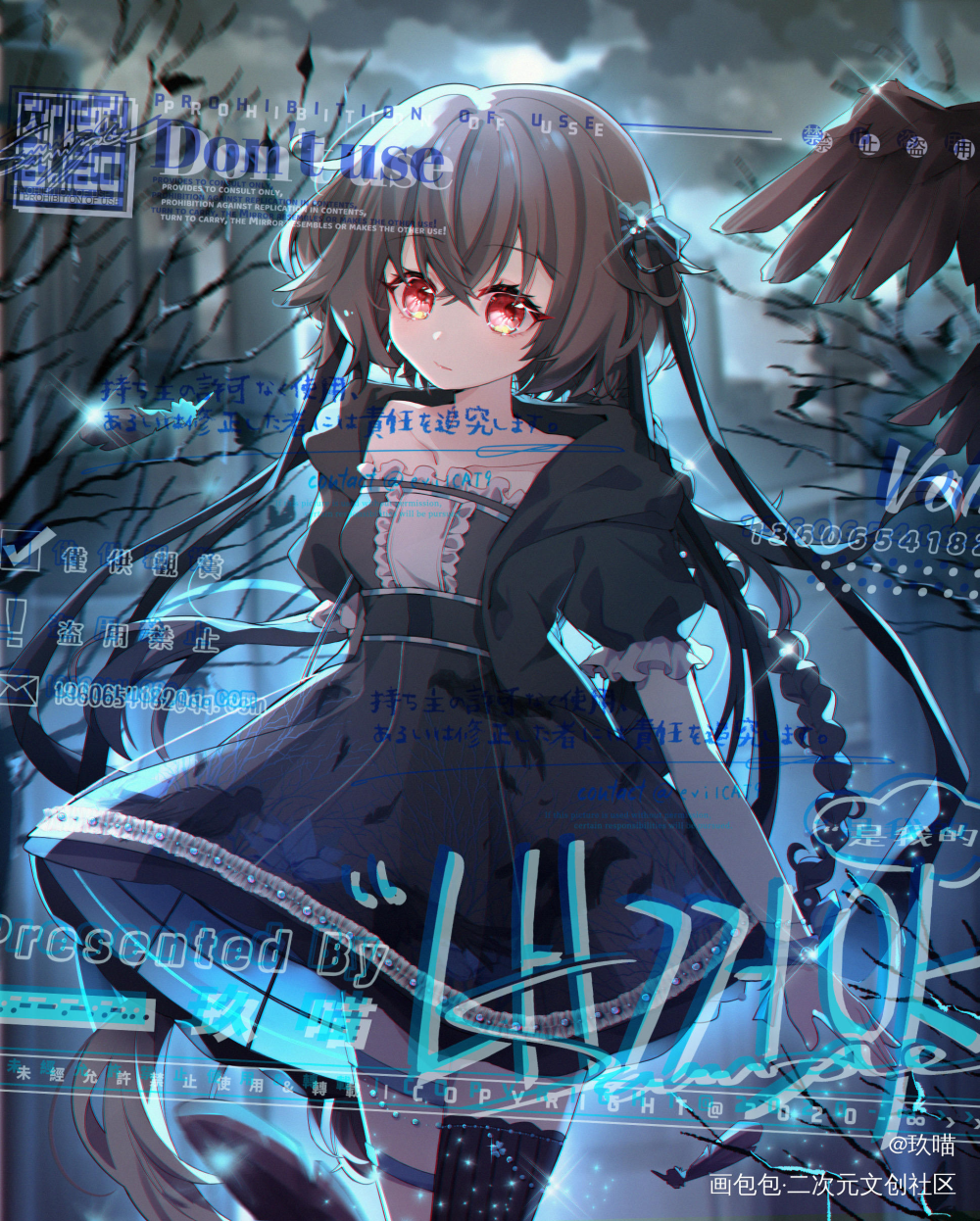 是之前拖了好久的委托～_平涂日系我要上首推插画原创人物原创原创ococ绘画作品