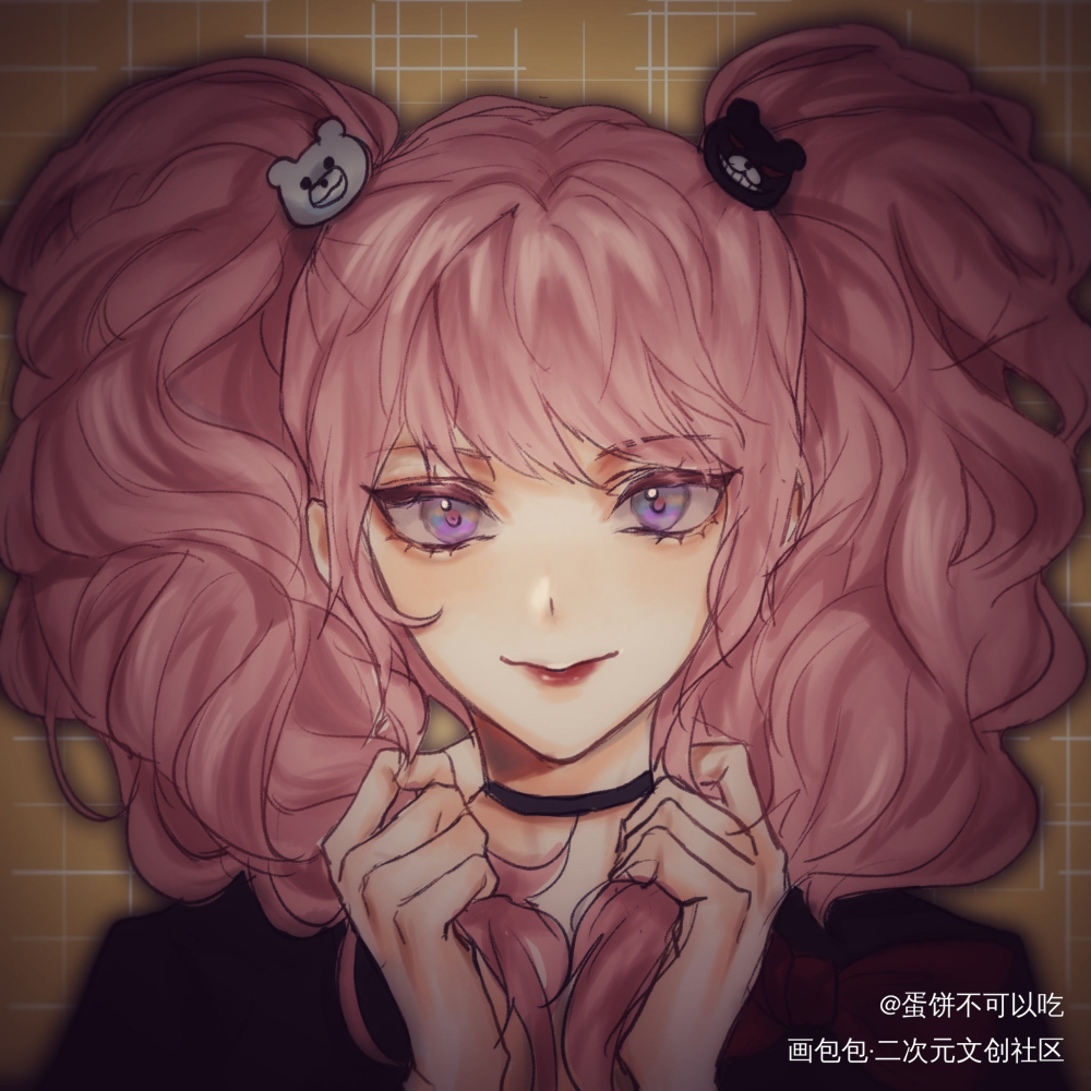 江之岛盾子_弹丸论破江之岛盾子平涂日系头像同人绘画作品