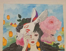 风少女_绘画作品