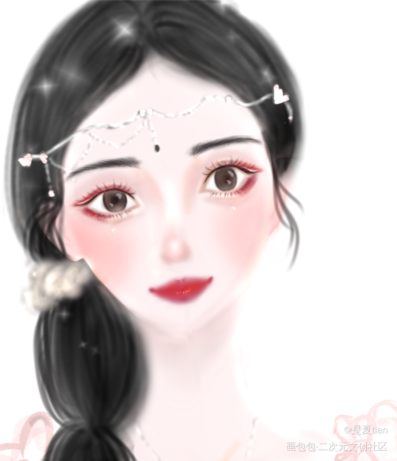 惊鸿一瞥美丽的风光_平涂日系求配文我要上首推头像原创头像原创绘画作品