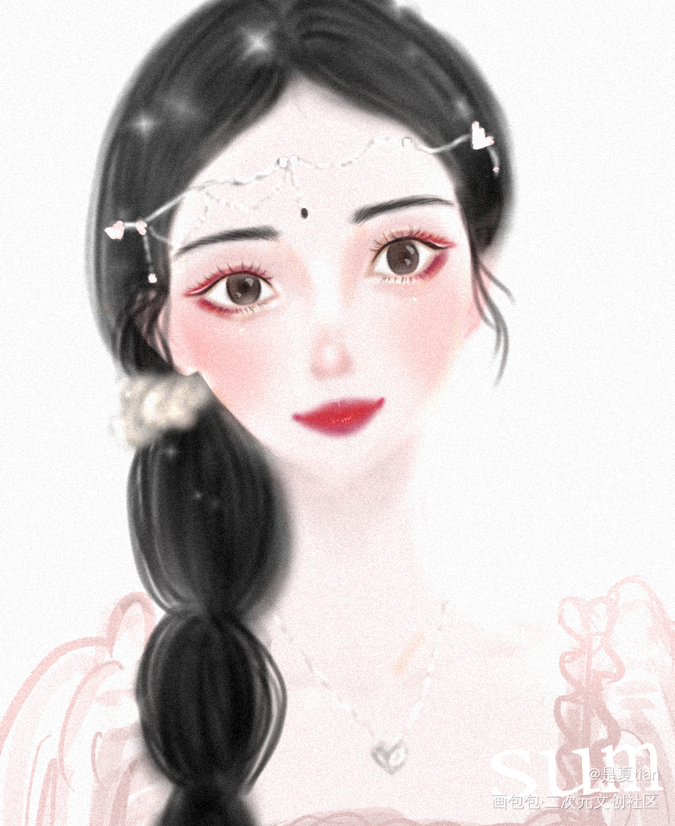 惊鸿一瞥美丽的风光_平涂日系求配文我要上首推头像原创头像原创绘画作品
