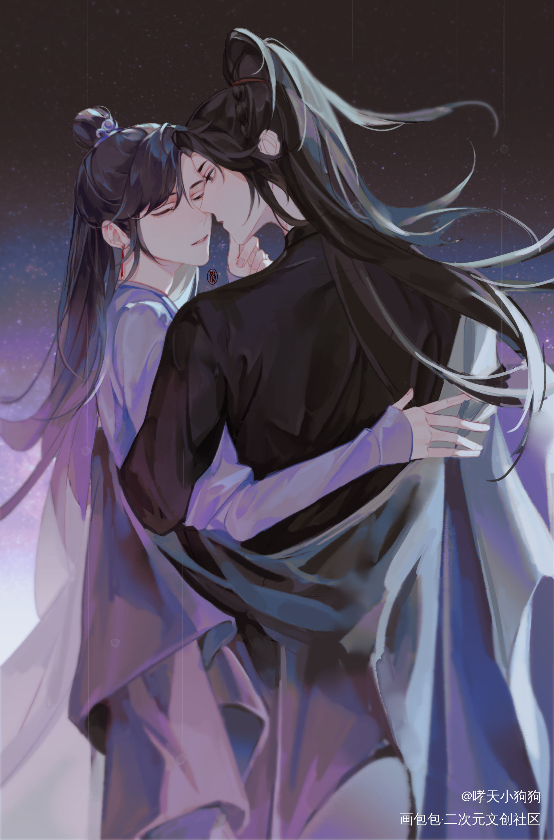 处处吻_将进酒策舟同人唐酒卿绘画作品