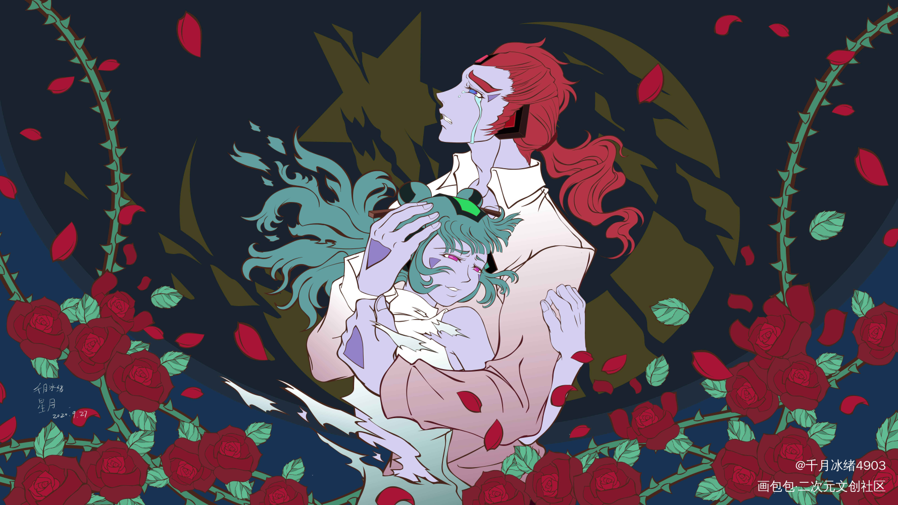 平涂风格系列——开联刀子角色。_开心超人联盟平涂插画同人绘画作品