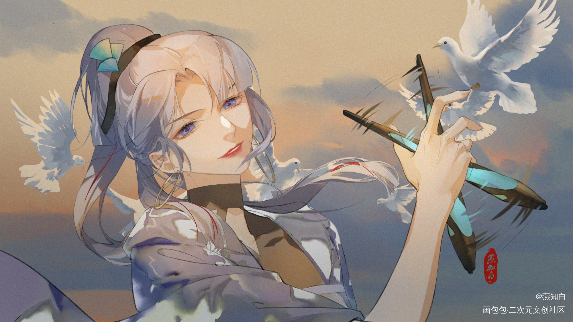 肆意飞翔的你_王者荣耀上官婉儿绘画作品
