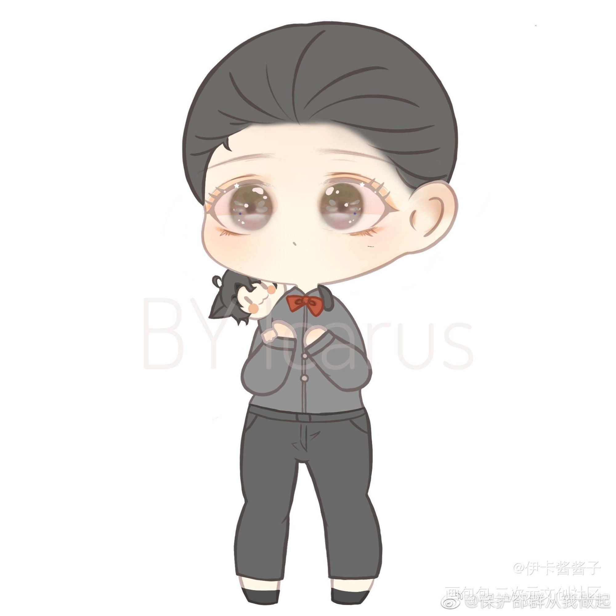 黎叔叔黎叔叔～~♥_188男团黎朔赵锦辛Q版同人绘画作品