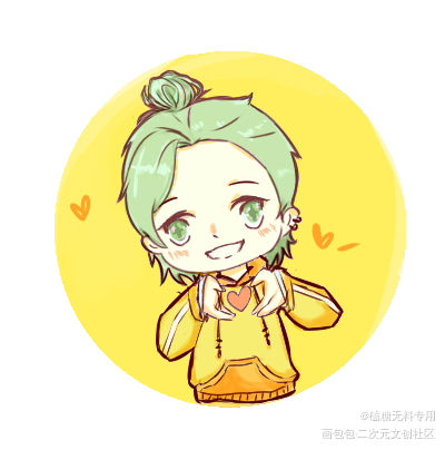 _188男团李玉温小辉Q版模板绘画作品