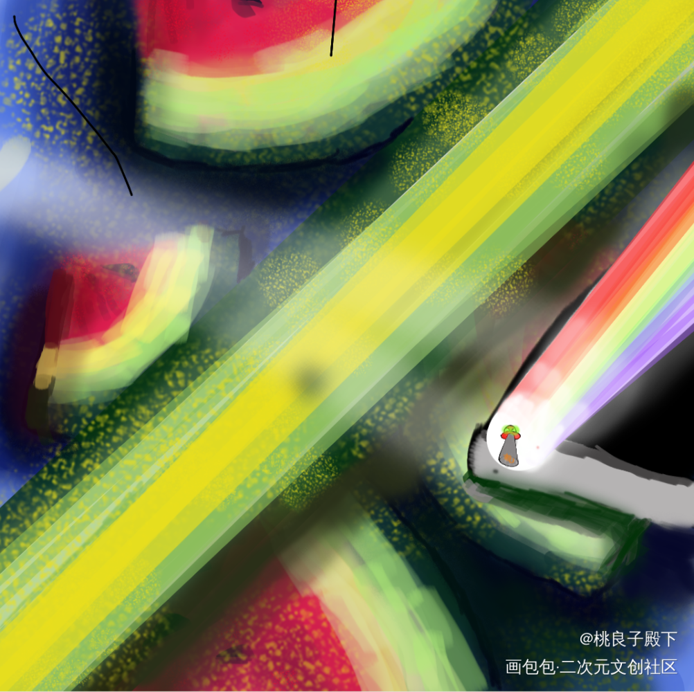 西瓜超人_平涂求点评我要上首推插画原创绘画作品