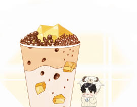 冬天的第一杯奶茶_绘画作品
