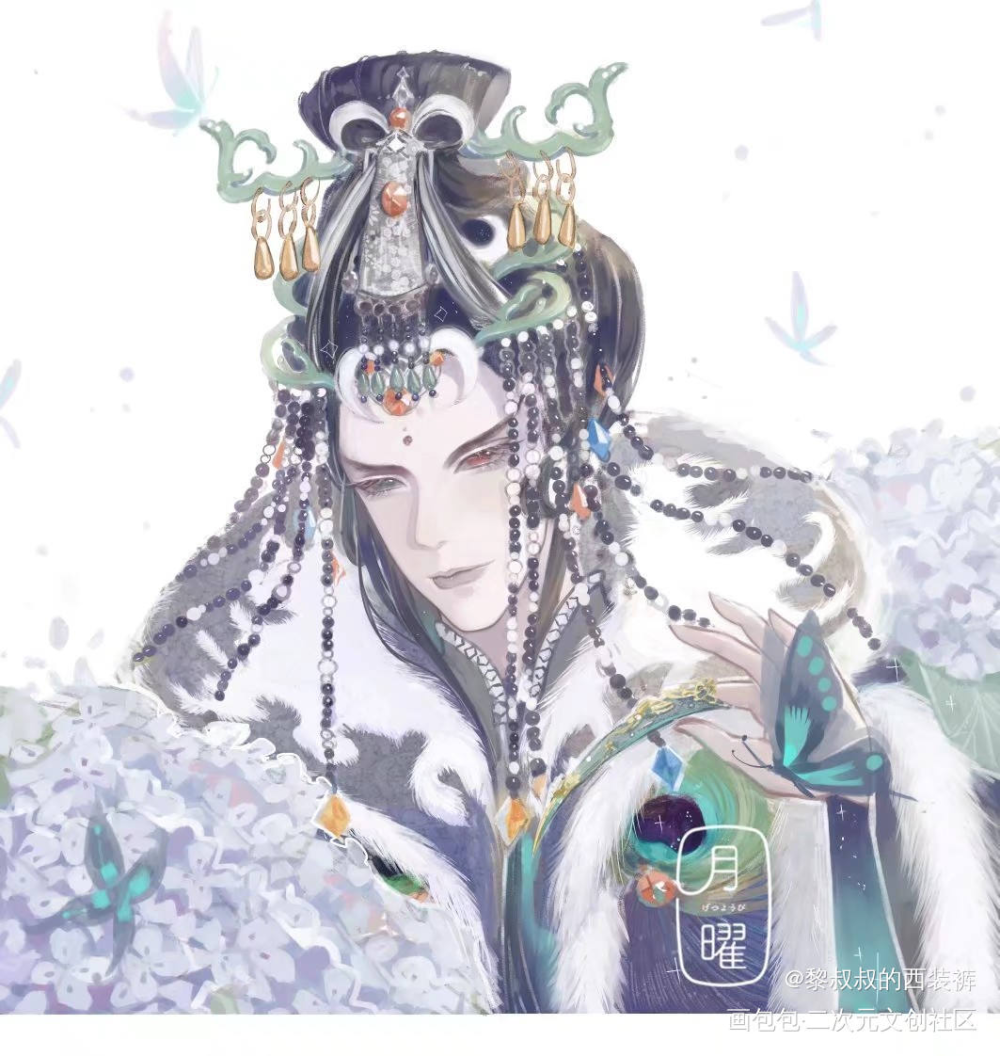黑罪孔雀_霹雳布袋戏黑罪孔雀弁袭君绘画作品