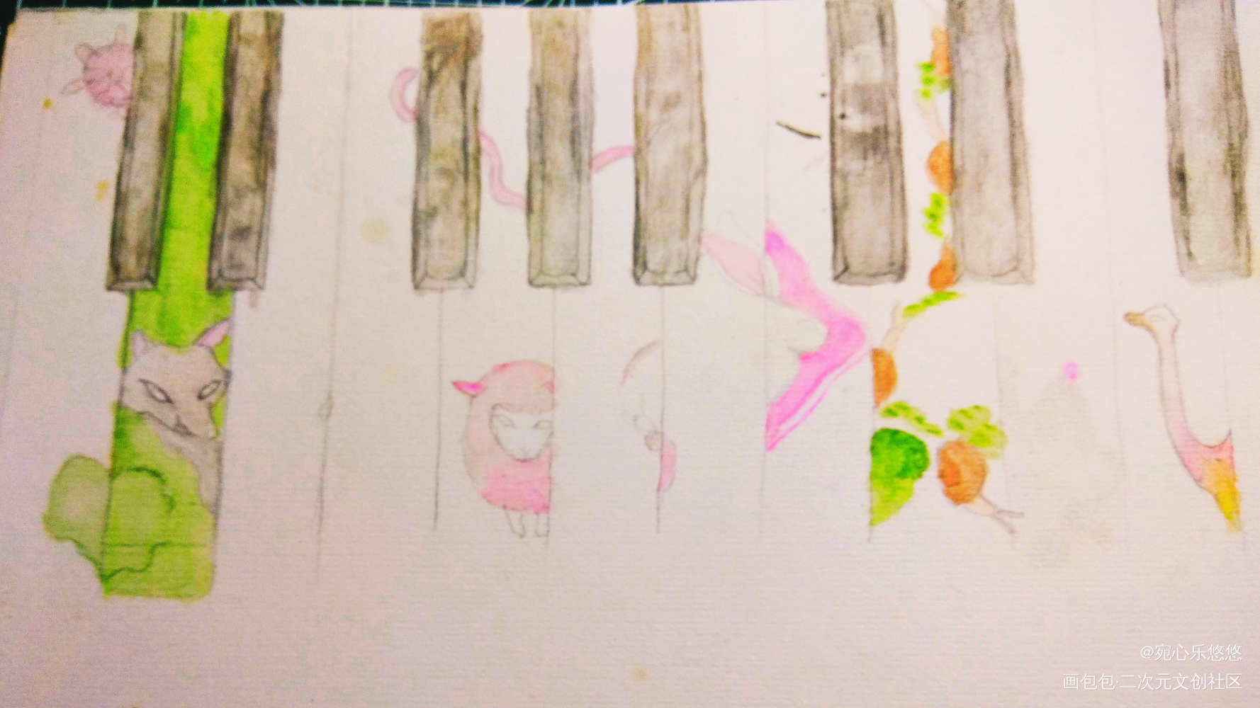 《森林小曲》_平涂我要上首推插画半临摹绘画作品