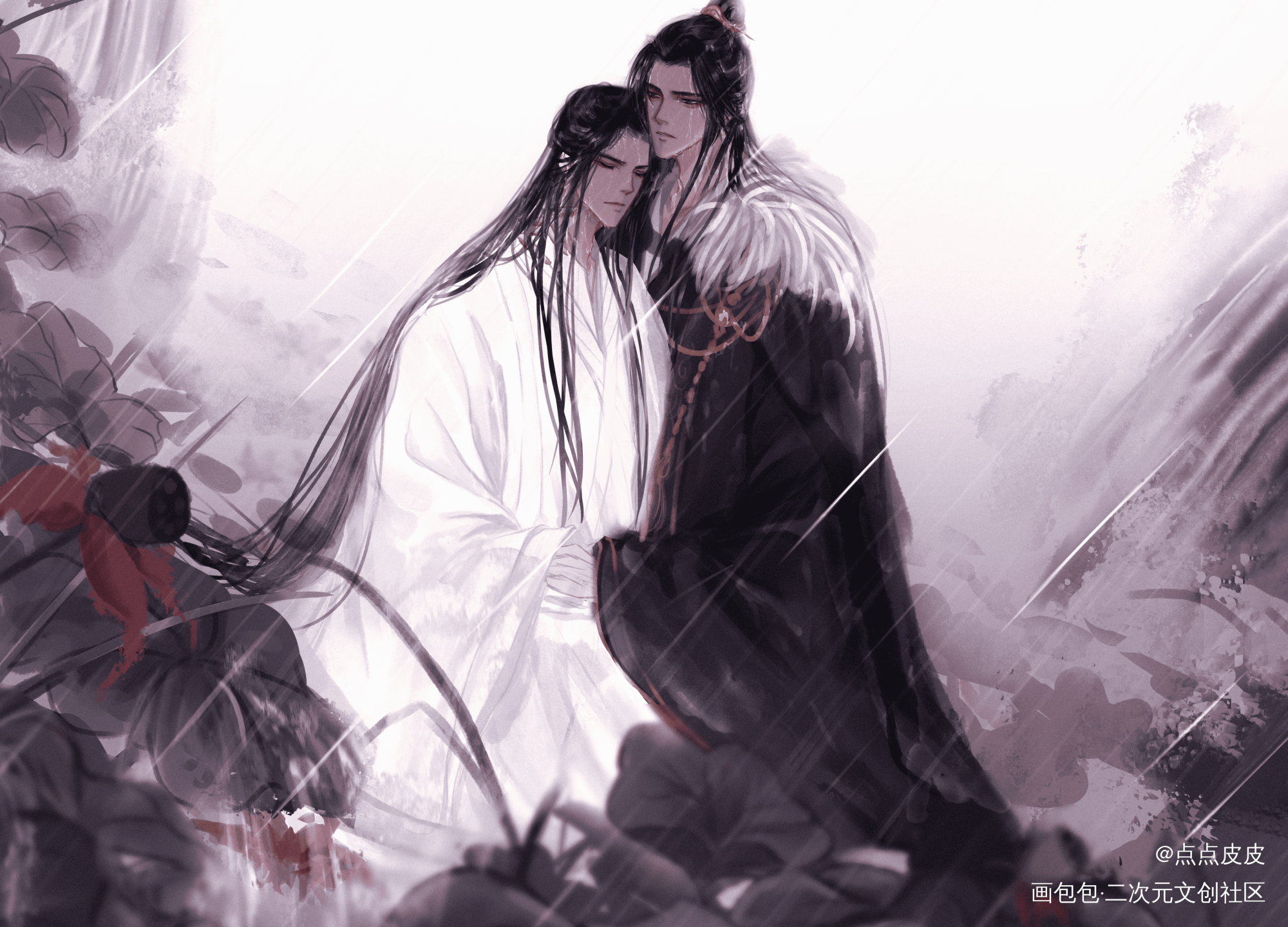 _二哈和他的白猫师尊燃晚绘画作品