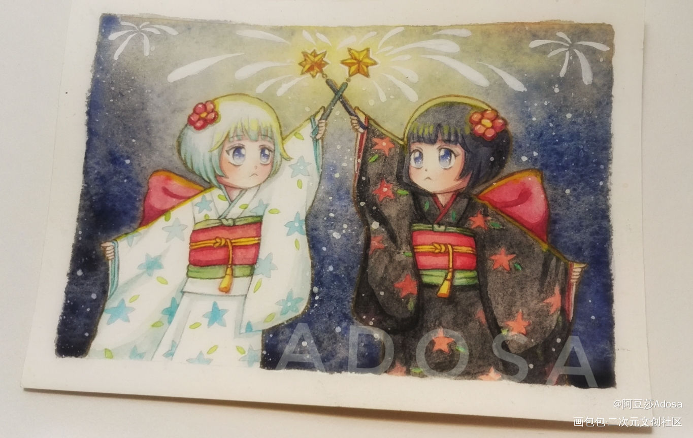 总有一天会一起闪耀_鬼灯的冷彻座敷童子手绘日系Q版和服我要上首推插画同人绘画作品