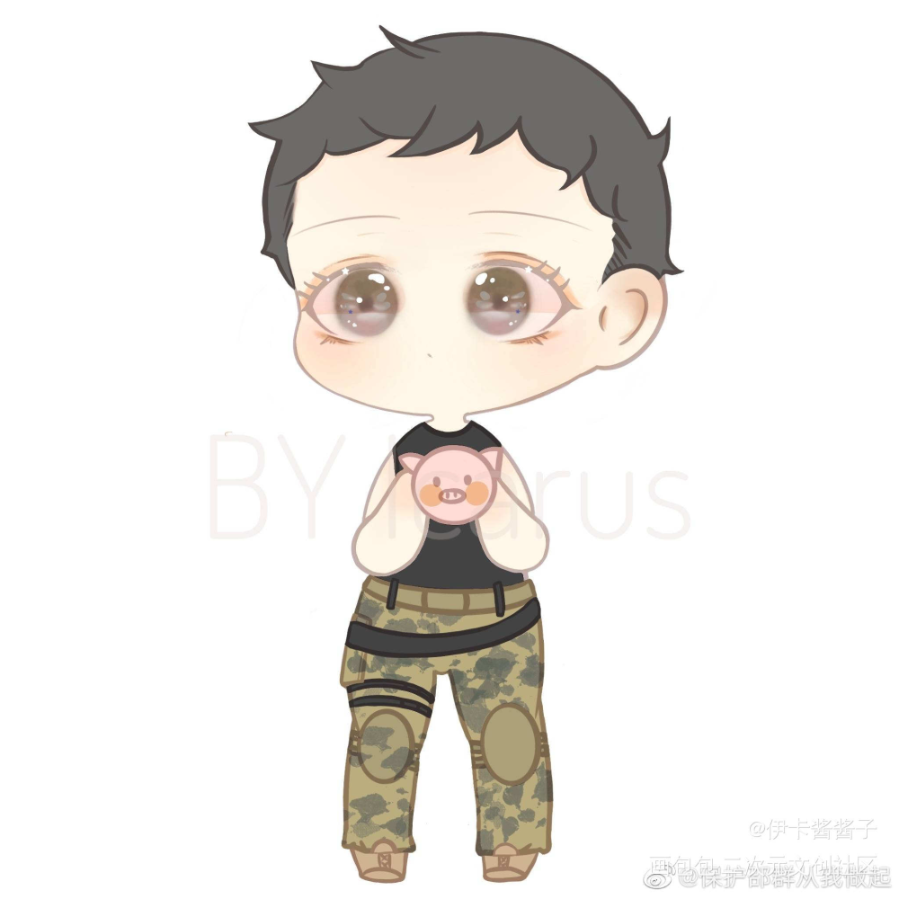 小白杨_188男团白新羽俞风城Q版头像同人绘画作品