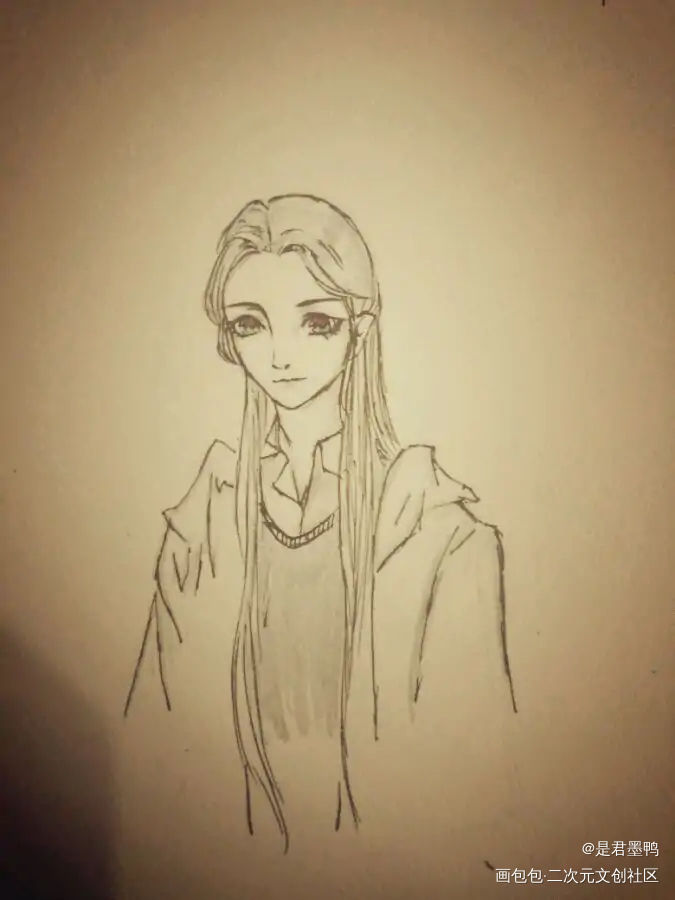 黑历史对比（我凭本事画的丑…）_平涂原创oc绘画作品
