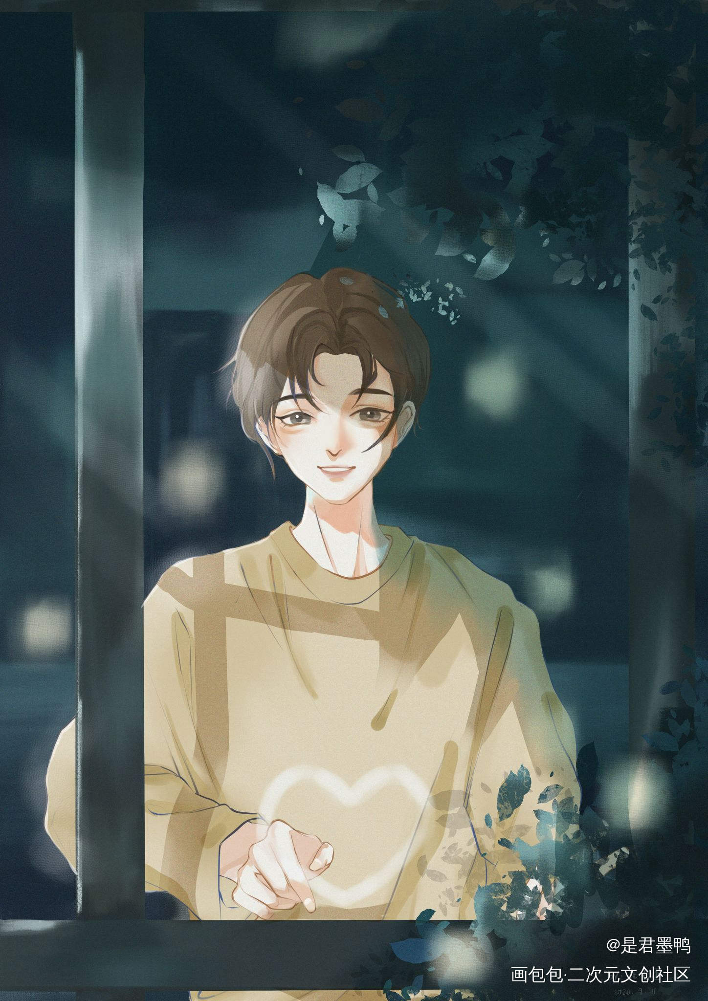 黑历史对比（我凭本事画的丑…）_平涂原创oc绘画作品