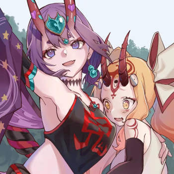 酒茨_fgo茨木童子酒吞童子绘画作品