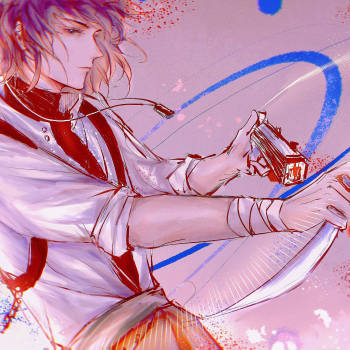 单鸣草稿流平涂插画同人养父绘画作品