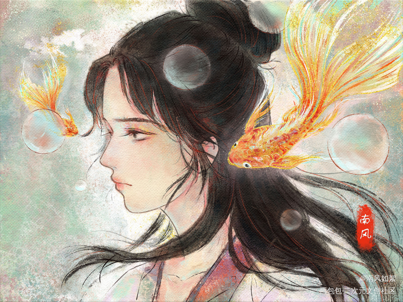 (ง ˙o˙)ว_古风人物古风插画原创绘画作品