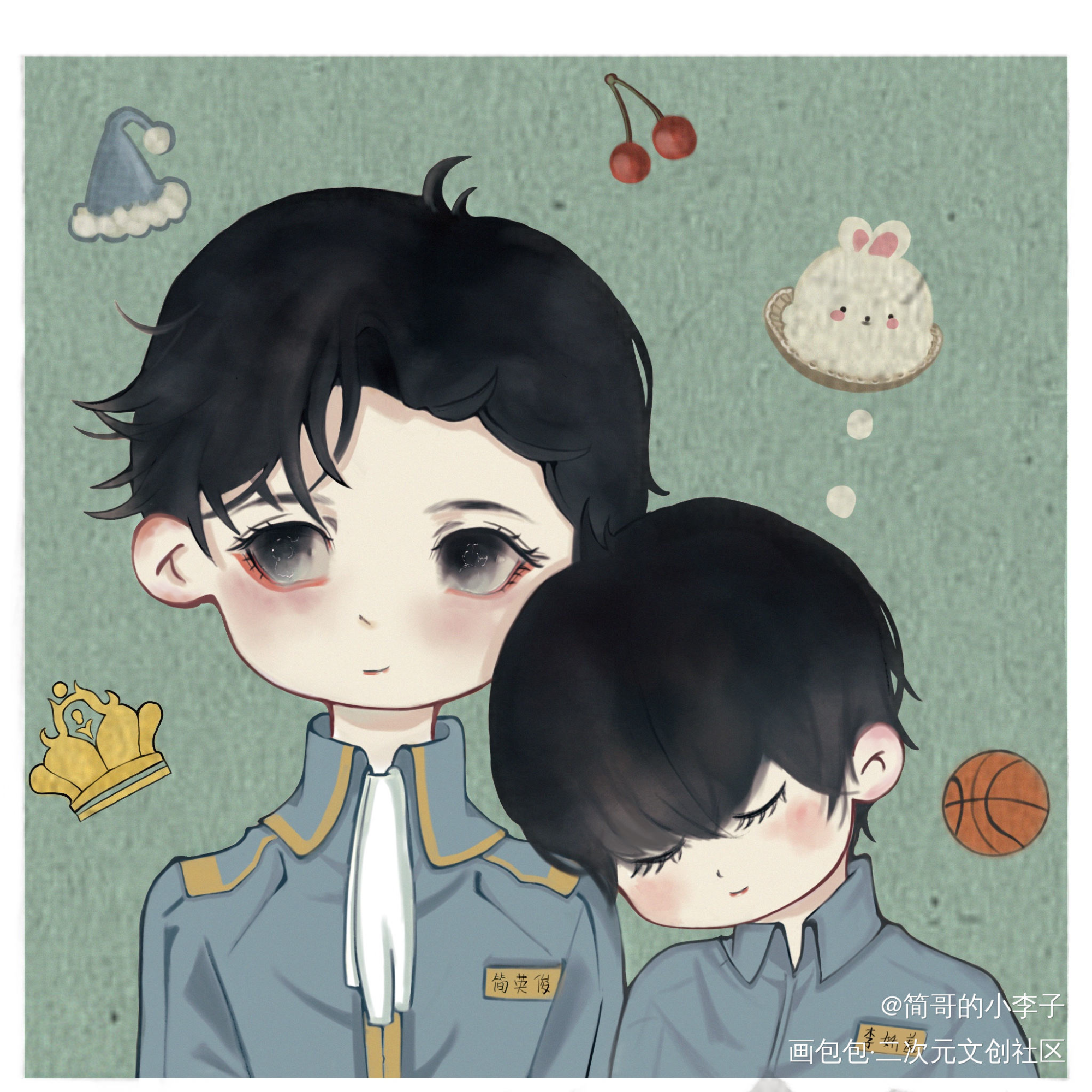 简英俊与李娇羞_188男团李简绘画作品