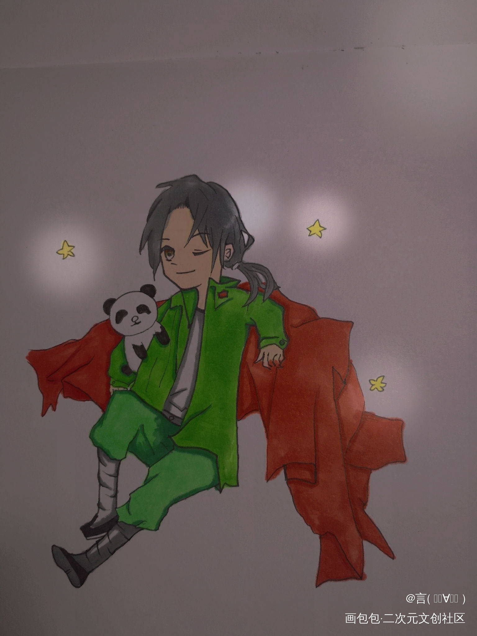 耀耀呐_黑塔利亚王耀Q版绘画作品