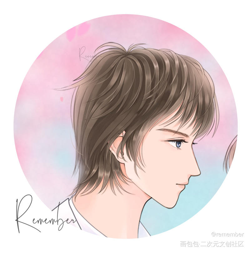 樱花树下的浪漫_厚涂平涂日系求点评求配文我要上首推插画原创绘画作品