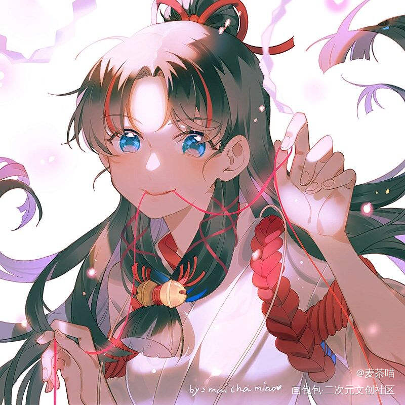 缘结神来啦～_阴阳师缘结神厚涂日系我要上首推头像插画同人绘画作品
