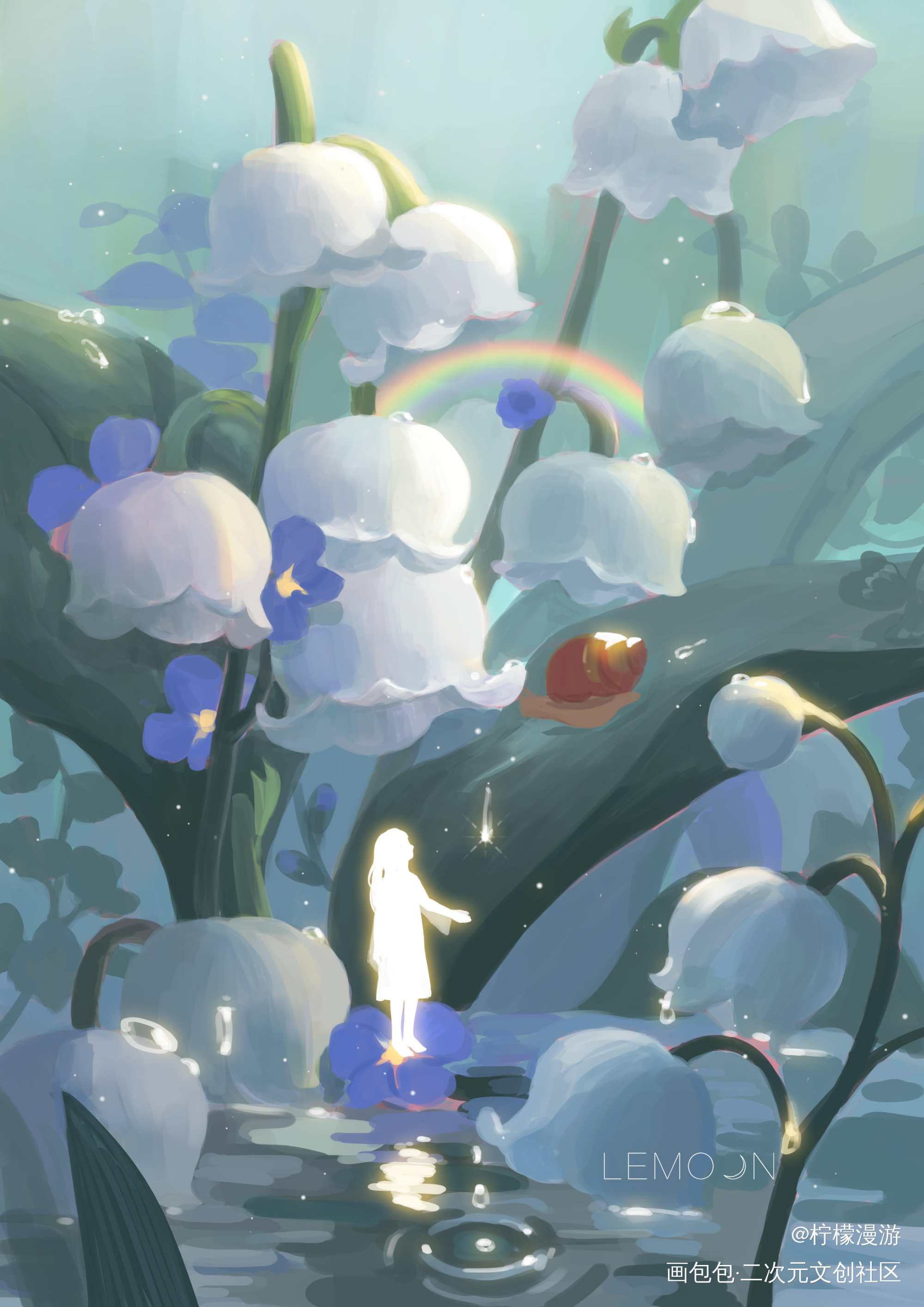 躲雨_求配文我要上首推插画原创插画原创绘画作品