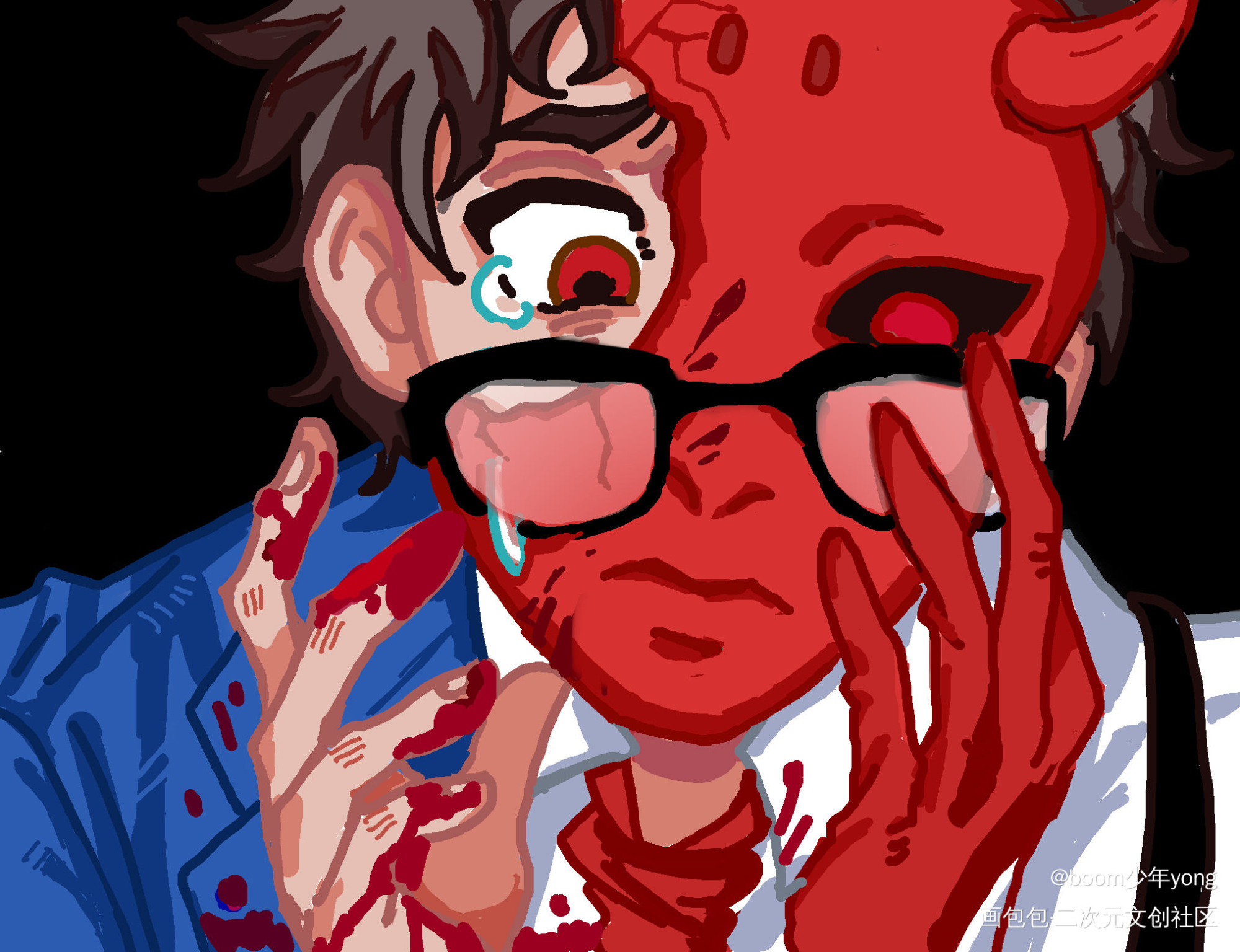 Yuppie psycho_雅皮士精神Brian平涂同人绘画作品