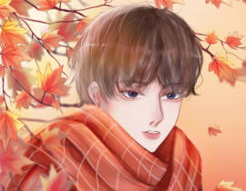 秋日温暖秀秀!!!_绘画作品