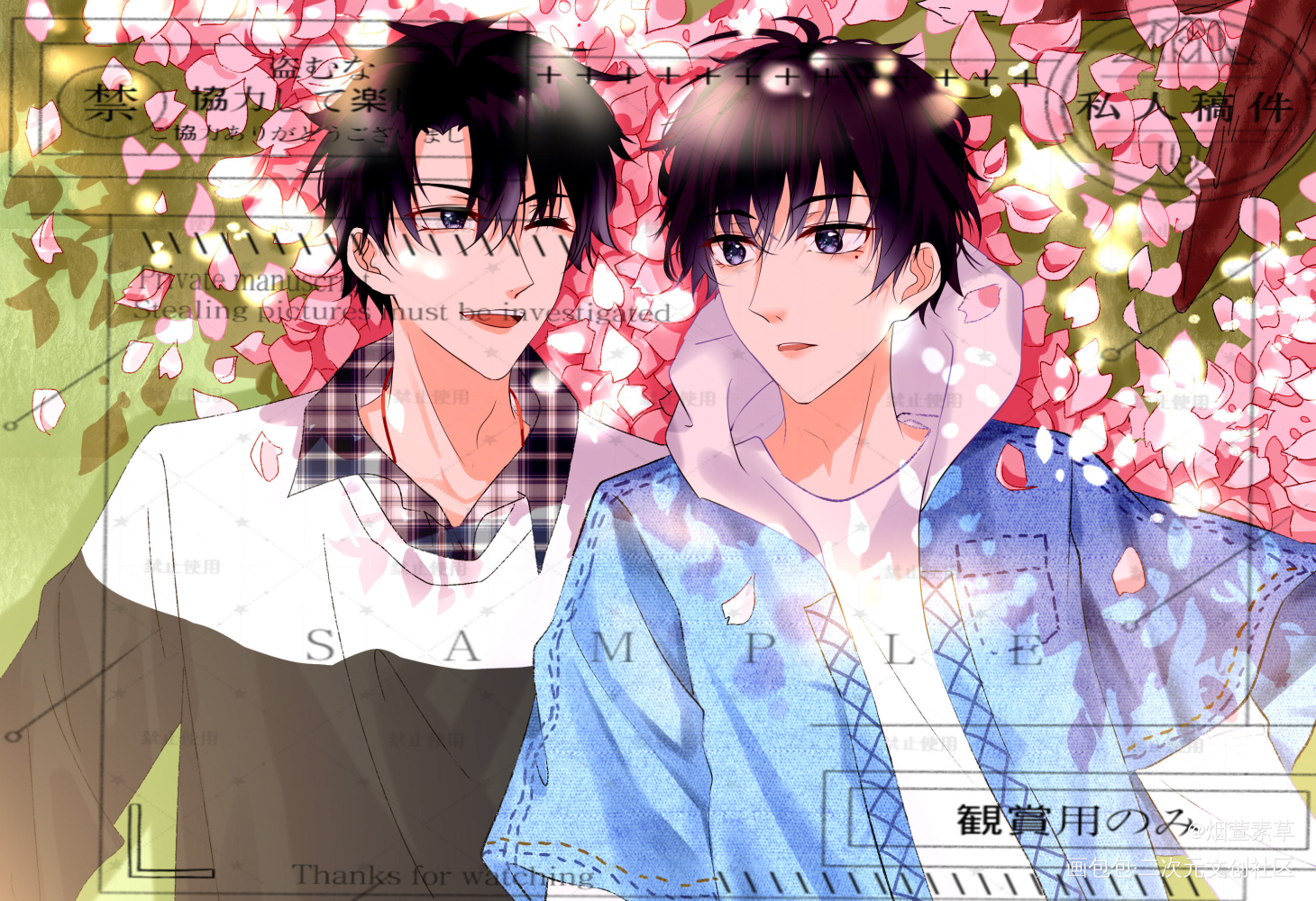 书店活动图_伪装学渣朝俞谢俞贺朝平涂日系求点评我要上首推插画同人