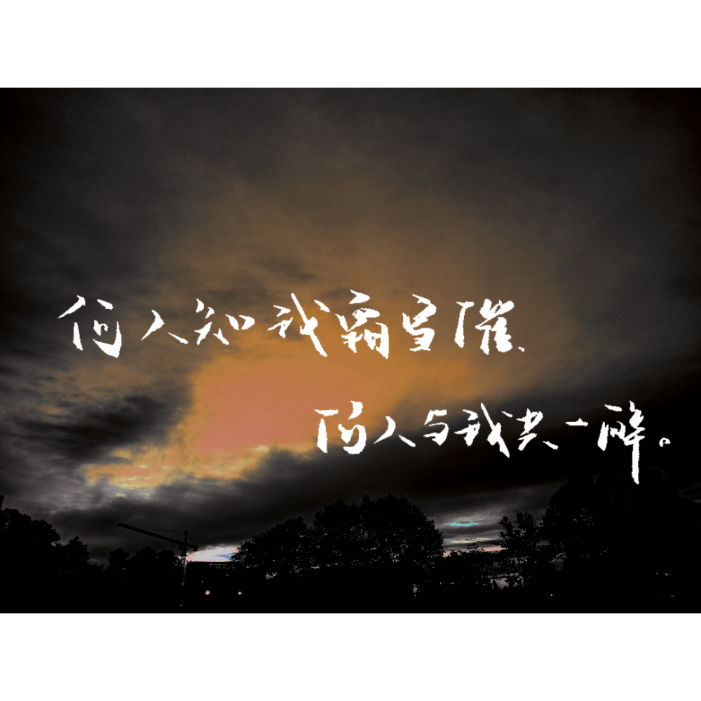 何人知我霜雪催，何人与我共一醉_杀破狼顾子熹顾昀字体设计板写绘画作品