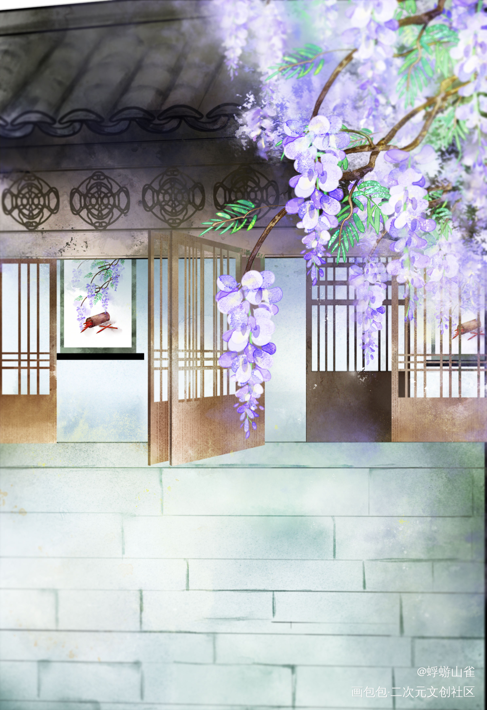古风绘画_封面壁纸板绘绘画绘画作品
