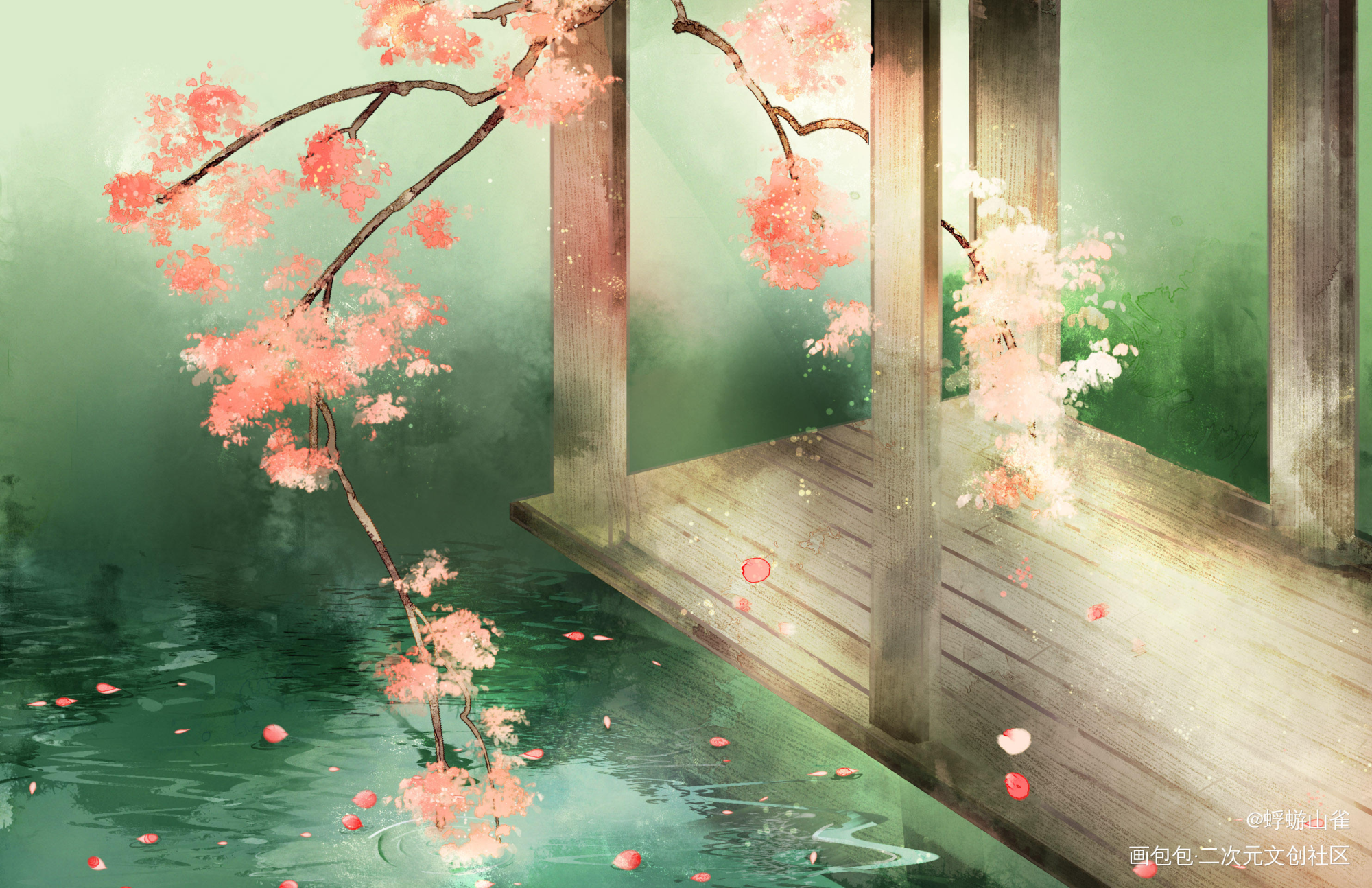 古风绘画_封面壁纸板绘绘画绘画作品