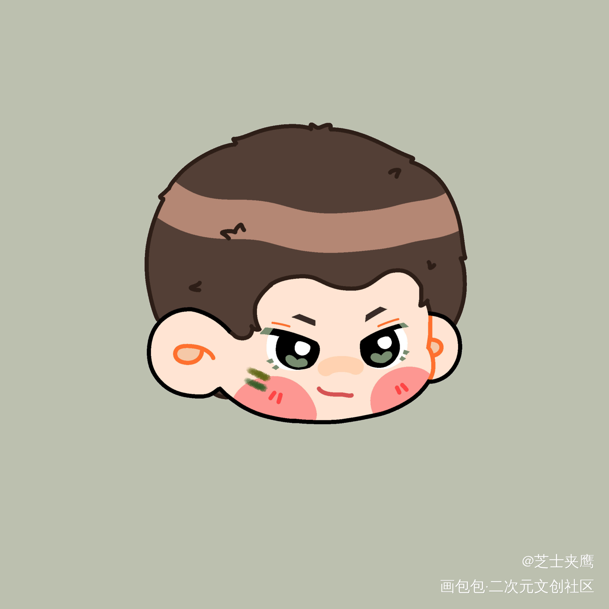俞白QQ头_小白杨188男团白新羽俞风城Q版同人绘画作品