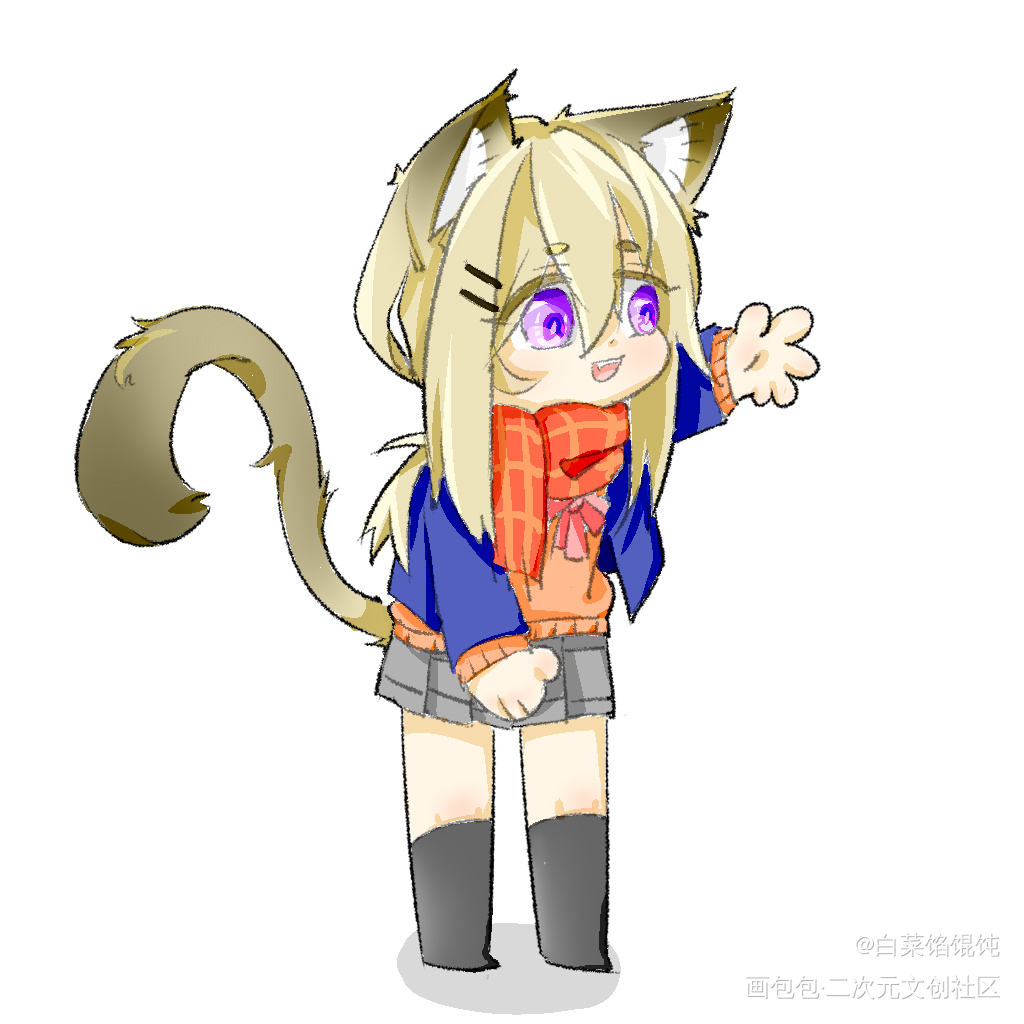 “安达亲真爱撒娇呢～”_樱与抱月安达与岛村岛村抱月安达樱平涂Q版同人绘画作品