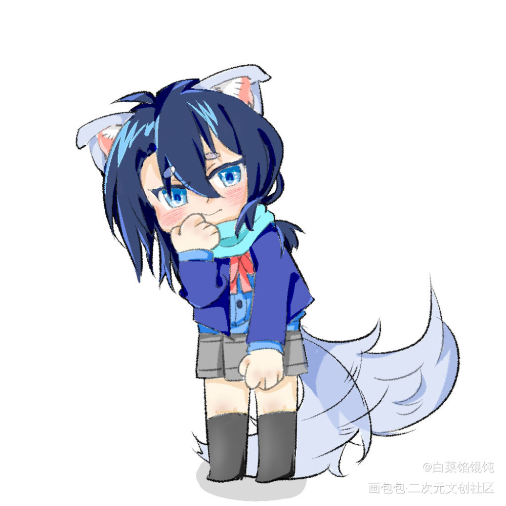 “安达亲真爱撒娇呢～”_樱与抱月安达与岛村岛村抱月安达樱平涂Q版同人绘画作品