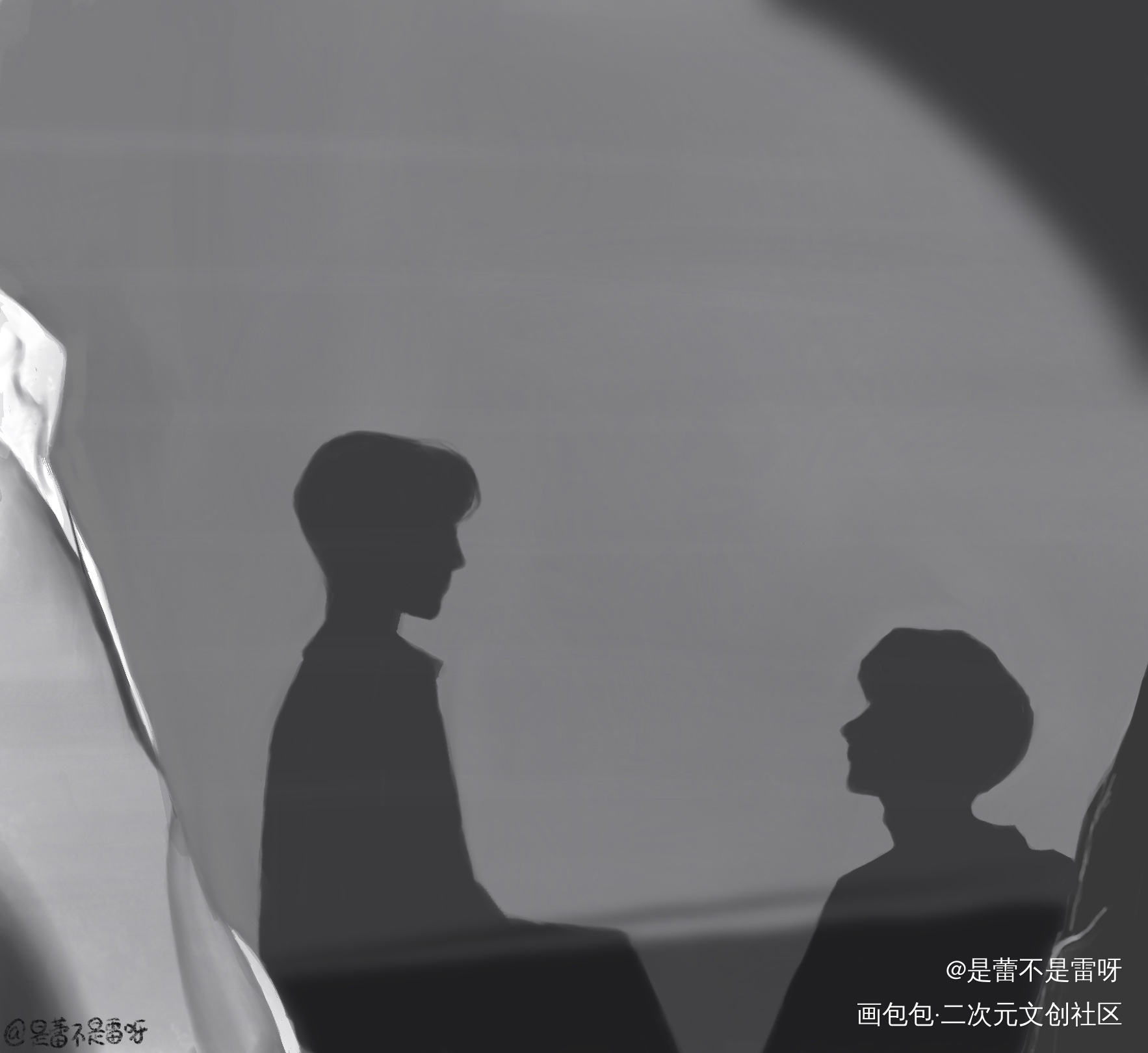 _肖战，王一博厚涂博君一肖博君一肖绘画作品
