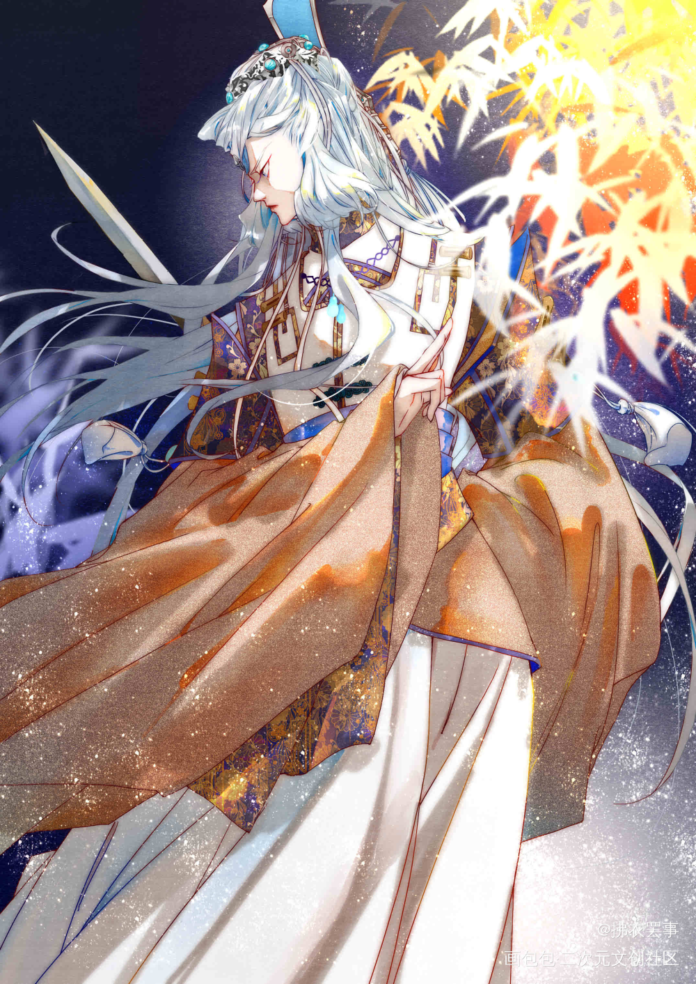 御清绝_霹雳布袋戏御清绝平涂插画同人绘画作品