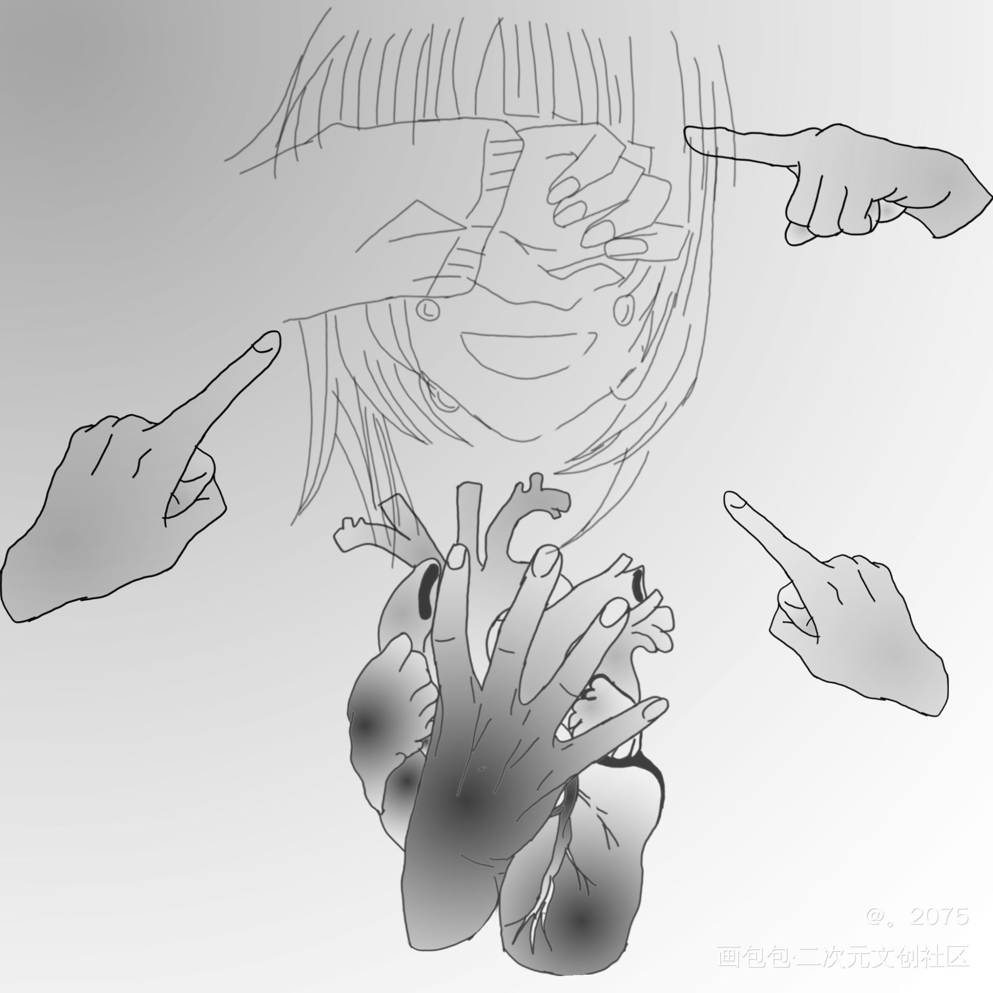 笑_指绘oc绘画作品