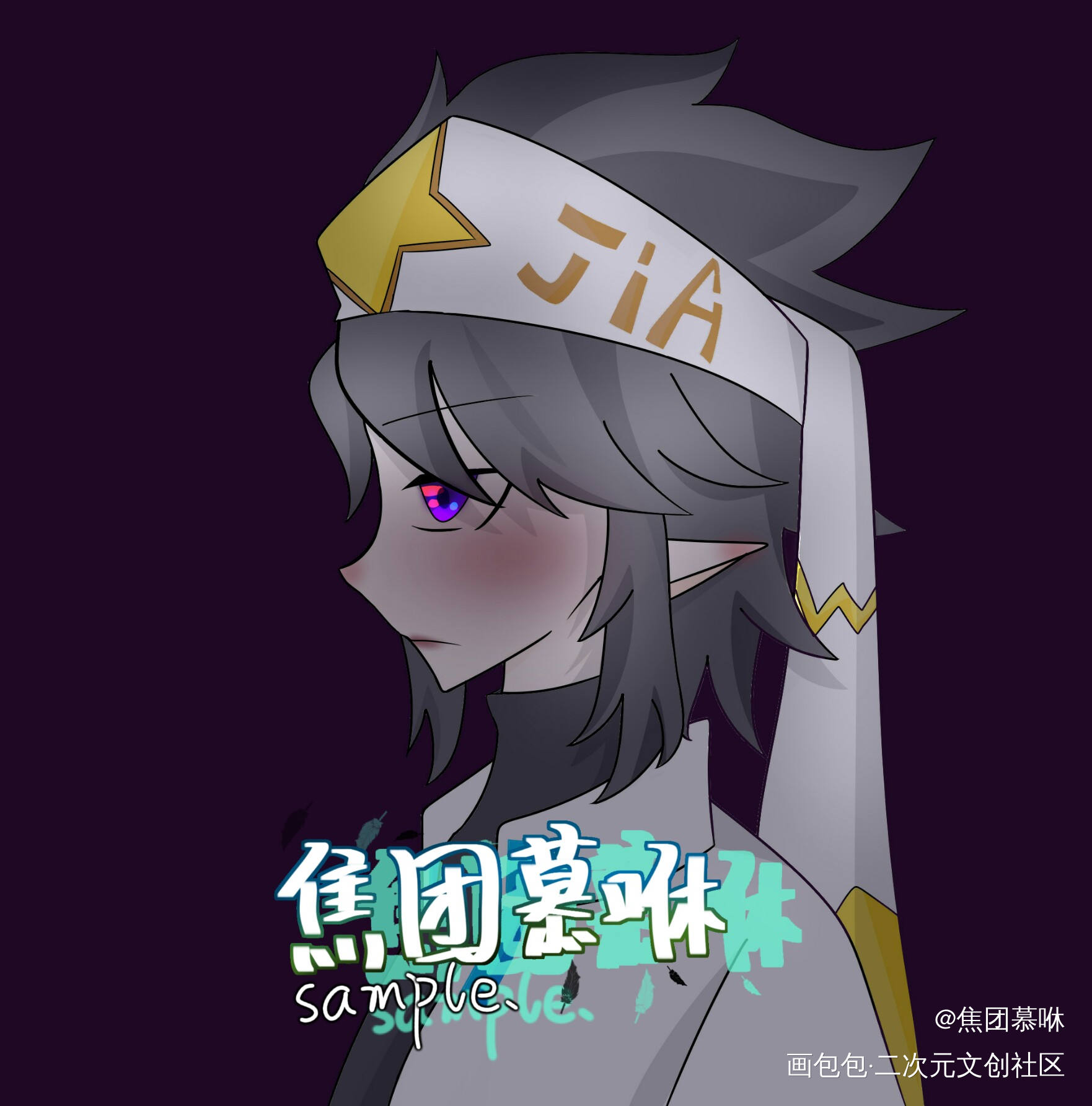 单单（呜呜侧脸我一生之敌）_凹凸世界指绘摸鱼约稿绘画绘画作品
