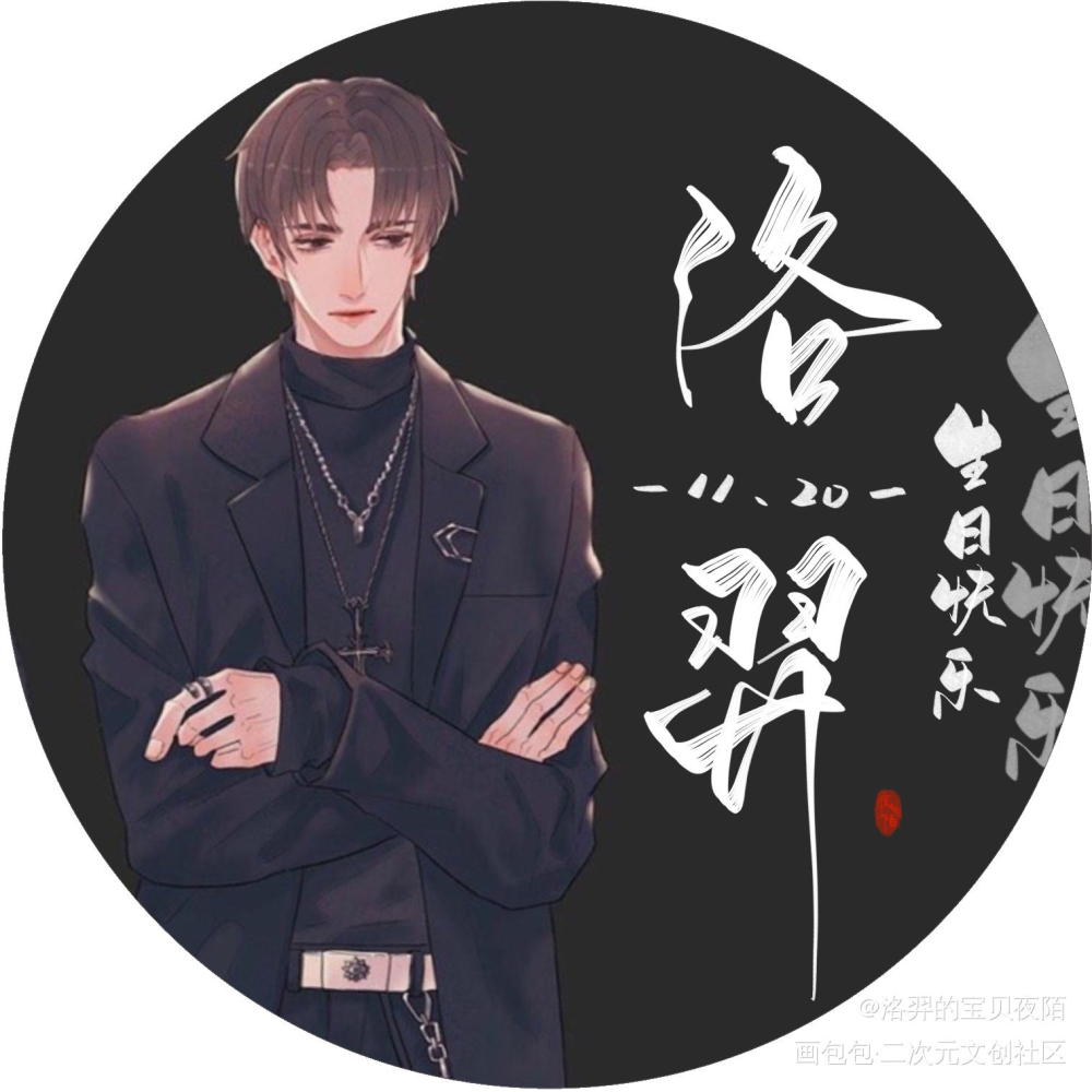 【板写】洛大佬生日快乐_附加遗产188男团洛羿我要上首推字体设计见字如晤板写绘画作品