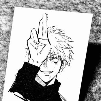 无量空处_咒术回战五条悟橡皮章绘画作品