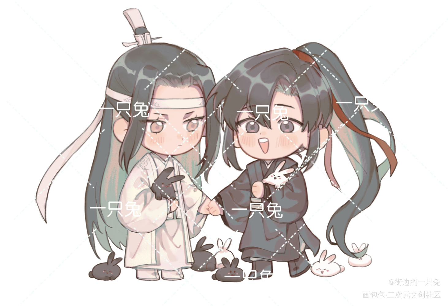 魔道祖师约稿(开众筹求投喂)_魔道祖师忘羡Q版绘画作品